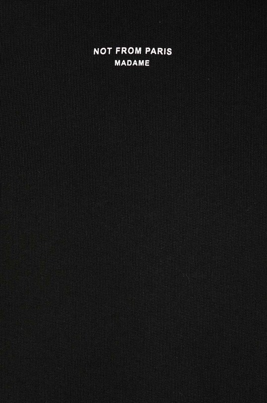 Drôle de Monsieur felpa in cotone Le Hoodie Slogan a Poche Classique PERM.HO161.CO127.BL