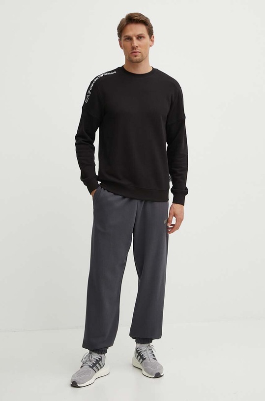 Bavlněná mikina EA7 Emporio Armani PJOGZ.6DPM11.1200 černá AW24