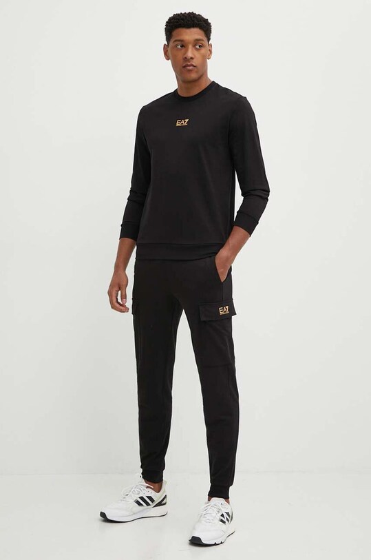 Бавовняна кофта EA7 Emporio Armani PJVRZ.8NPM30.0208 чорний SS25
