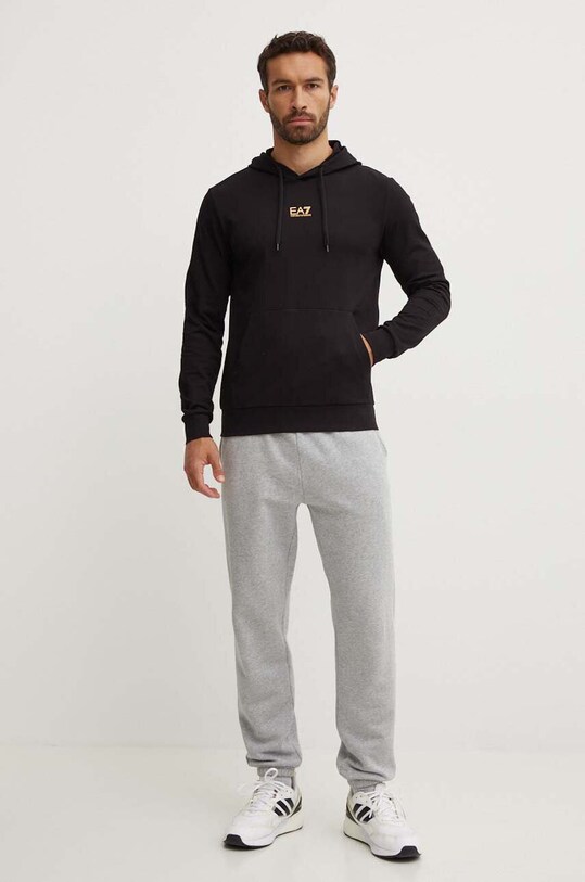 Хлопковая кофта EA7 Emporio Armani PJVRZ.8NPM32.0208 чёрный AW24