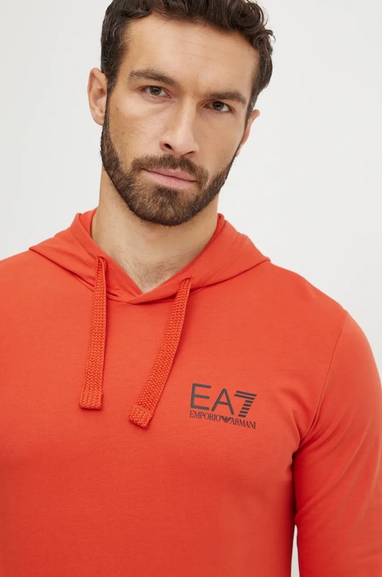 EA7 Emporio Armani hanorac de bumbac portocaliu PJ05Z.8NPM18.1672
