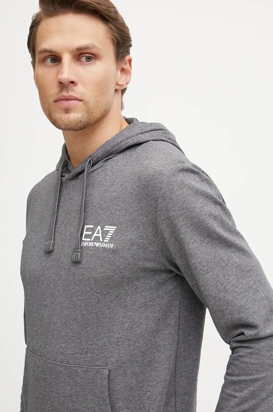 Бавовняна кофта EA7 Emporio Armani сірий PJ05Z.8NPM18.3925