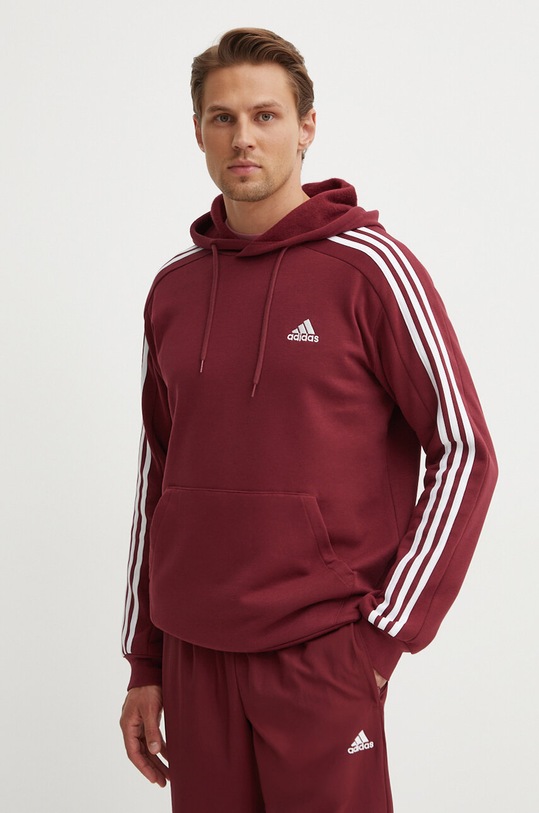 Mikina adidas Essentials s kapucňou burgundské JG5949