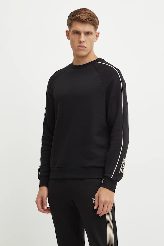 Бавовняна кофта EA7 Emporio Armani бавовна чорний PJZJZ.6DPM20.1200
