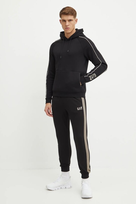 EA7 Emporio Armani hanorac de bumbac PJZJZ.6DPM21.1200 negru AW24