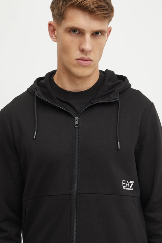 Бавовняна кофта EA7 Emporio Armani чорний AF11971.7M000001.UC001