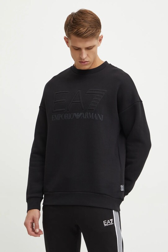 EA7 Emporio Armani pamut melegítőfelső pamut fekete PJOPZ.6DUM14.1200