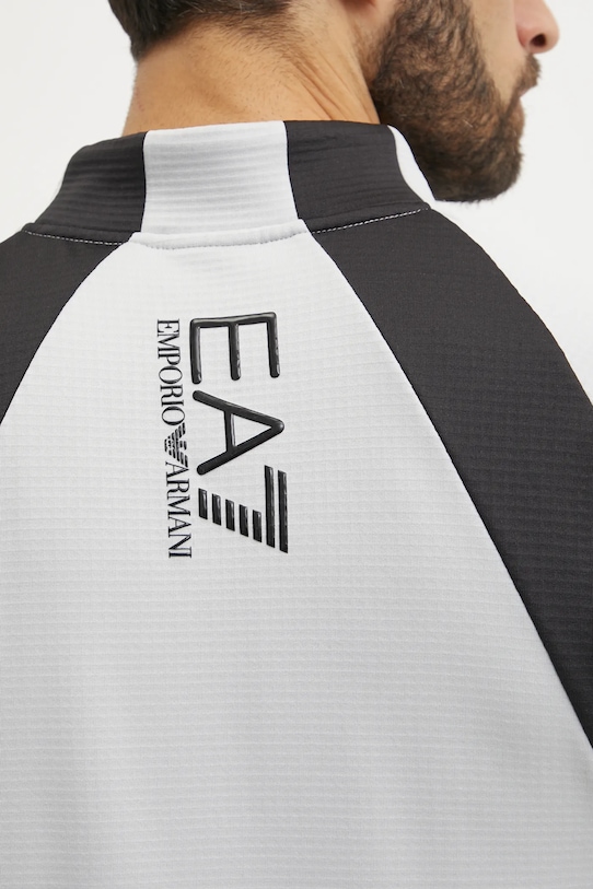 EA7 Emporio Armani felpa da sport St. Moritz Powerstretch PJQXZ.6DPMA5.1951 grigio