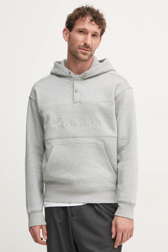 Mikina United Colors of Benetton šedá 3VVUU201P