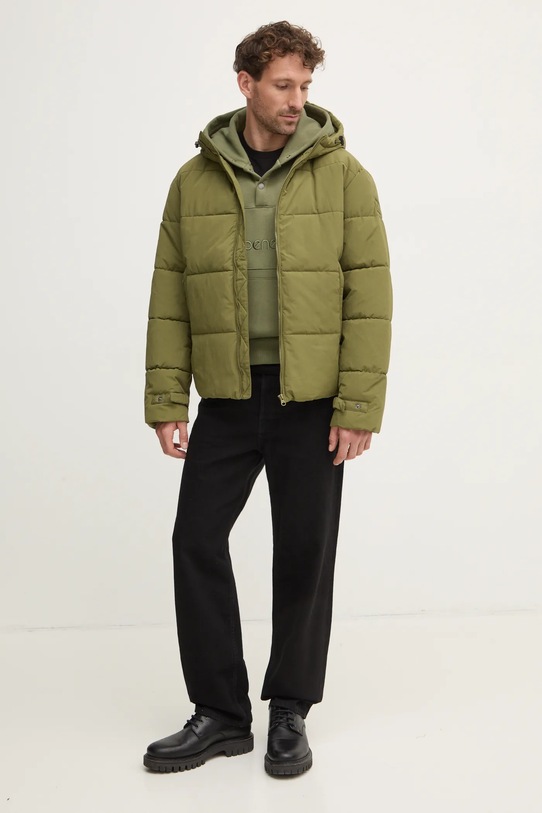 Mikina United Colors of Benetton 3VVUU201P zelená AW24