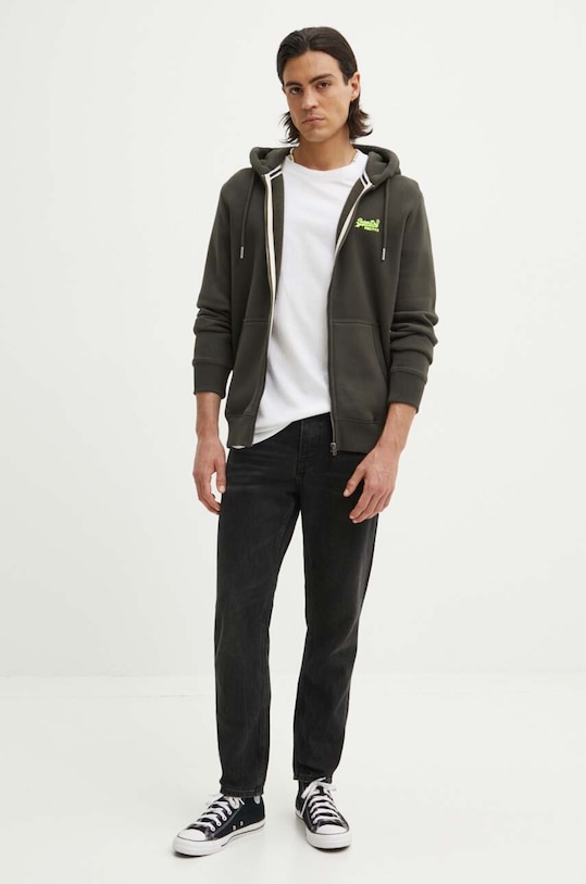 Mikina Superdry M2013116A.3JZ zelená AW24