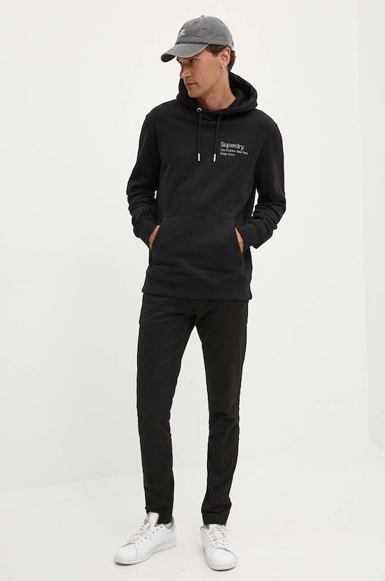 Bavlněná mikina Superdry M2013723A.02A černá AW24