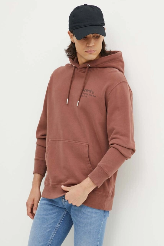 Хлопковая кофта Superdry коричневый M2013723A.4PZ