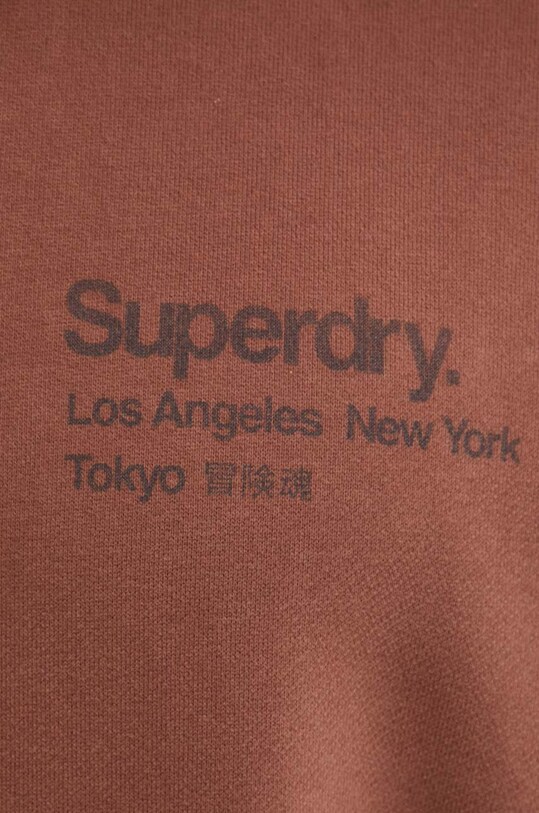 Superdry hanorac de bumbac M2013723A.4PZ maro