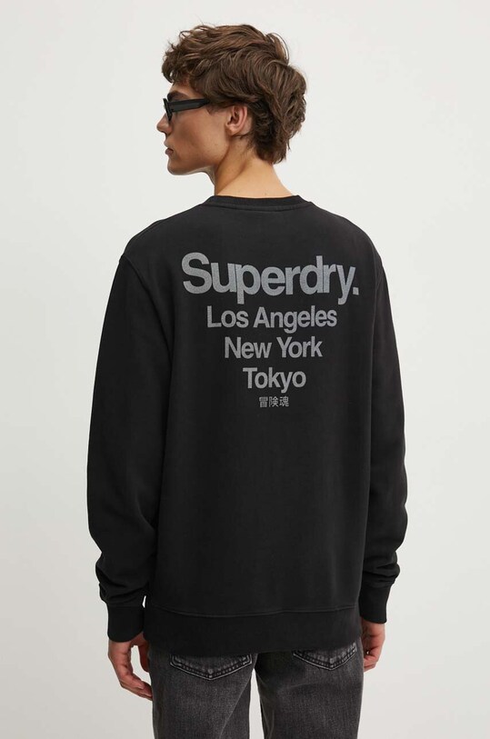 Одежда Хлопковая кофта Superdry M2013738A.02A чёрный