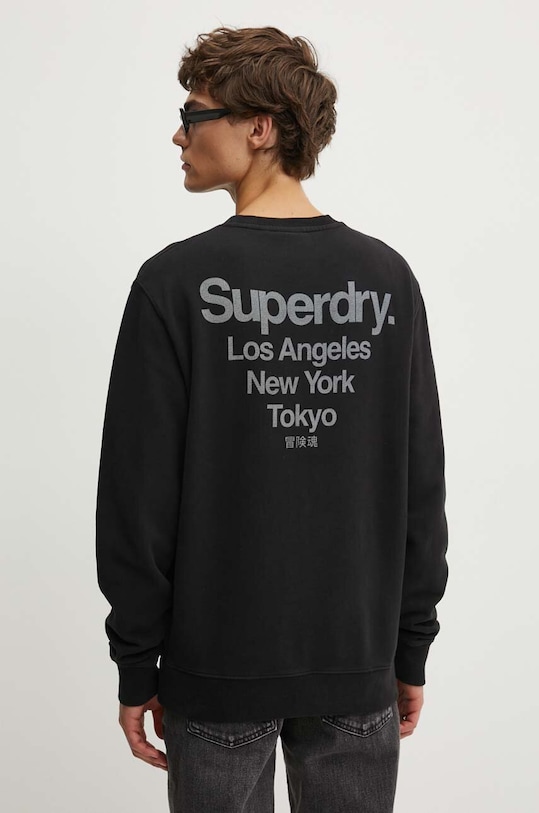 Odzież Superdry bluza bawełniana M2013738A.02A czarny