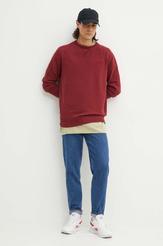 Superdry bluza M2013751A.TYP burgundia AW24