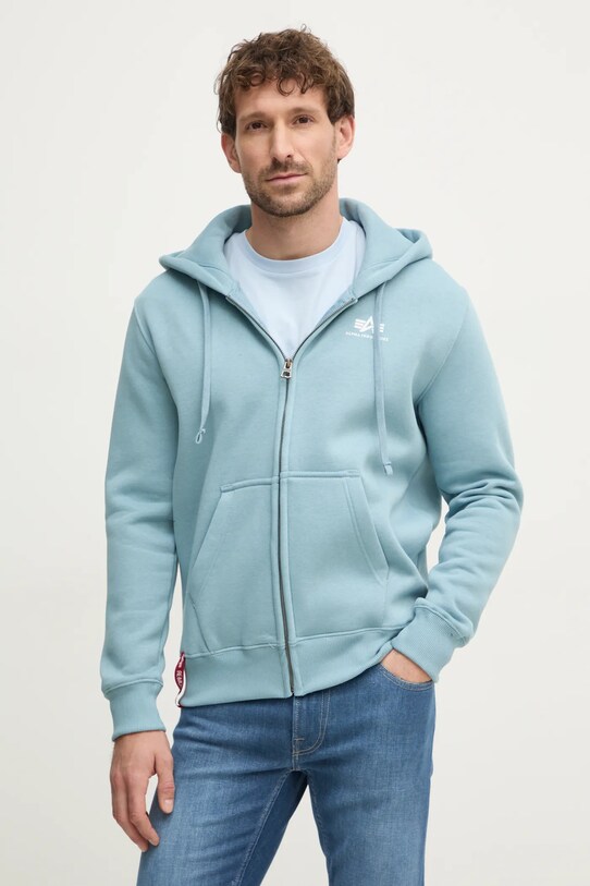 Μπλούζα Alpha Industries με κουκούλα μπλε 118342