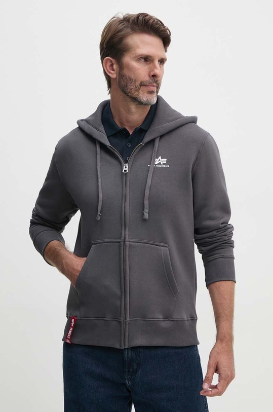 Кофта Alpha Industries с капюшоном серый 118342