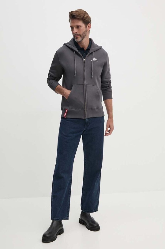 Кофта Alpha Industries 118342 серый SS25