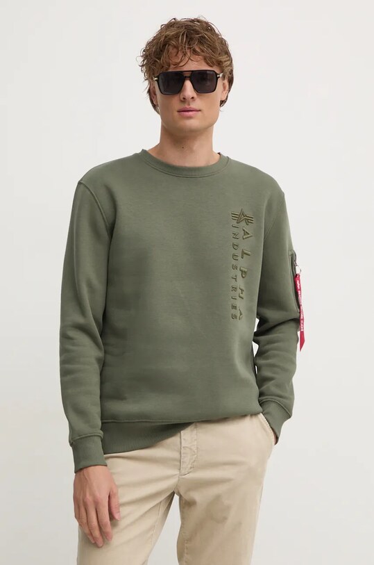 Alpha Industries bluza aplikacja zielony 138300