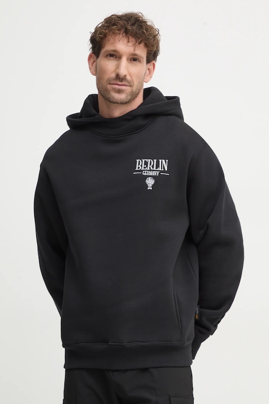 Alpha Industries bluza imprimeu negru 148340