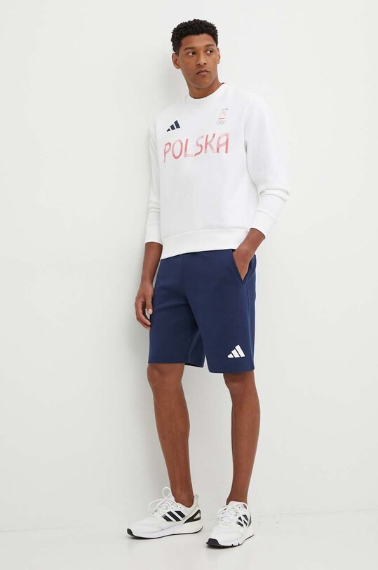 adidas Performance bluză trening Polska JF6688 alb AW24