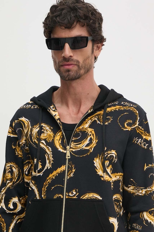Bavlněná mikina Versace Jeans Couture černá 77GAI3Z1.FS161