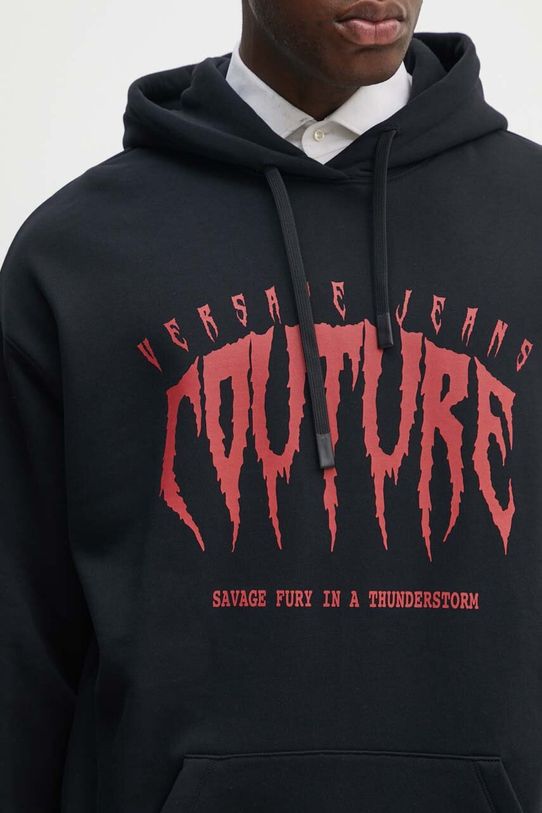 Bavlnená mikina Versace Jeans Couture 77GAIE00.CF02E čierna