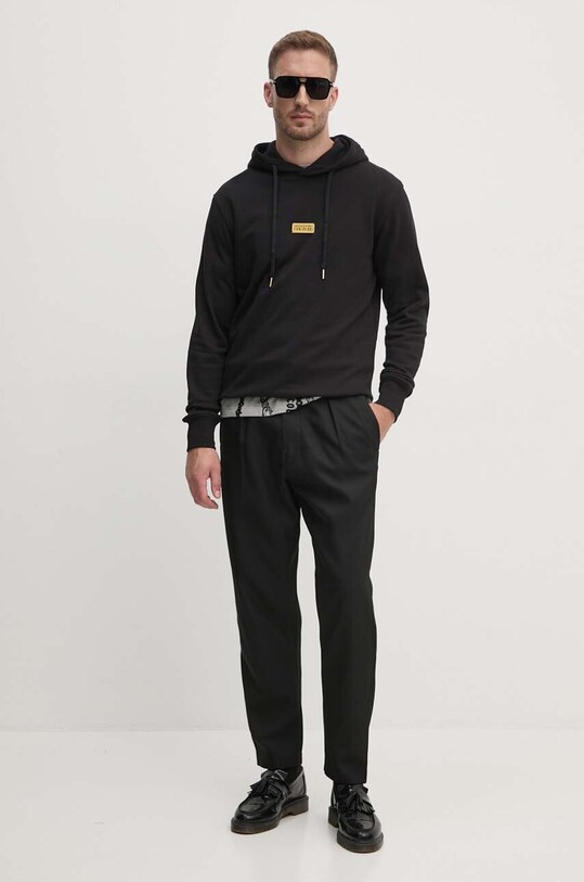 Хлопковая кофта Versace Jeans Couture 77GAIT08.CF00T чёрный AW24