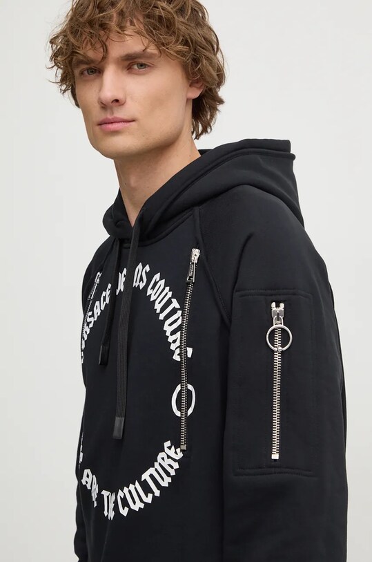 Versace Jeans Couture hanorac de bumbac negru 77GAIE06.CF02E