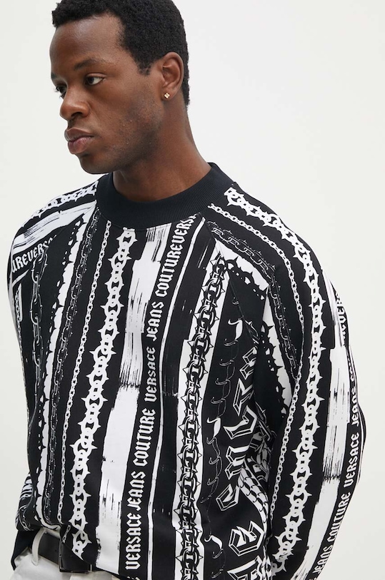 Хлопковая кофта Versace Jeans Couture чёрный 77GAI3X0.FS167