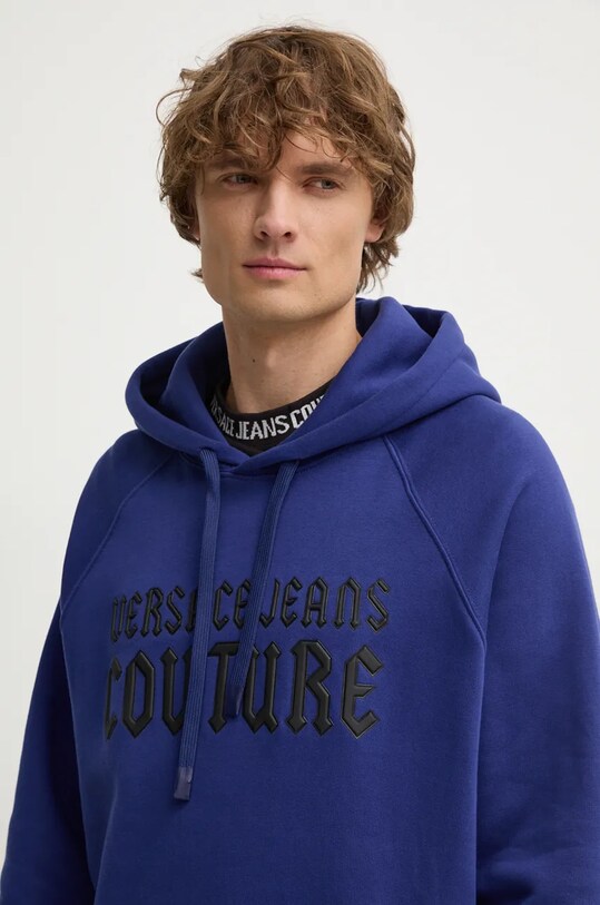 Versace Jeans Couture hanorac de bumbac bleumarin 77GAIL02.CF02L