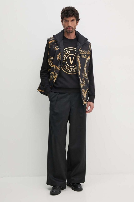 Bavlněná mikina Versace Jeans Couture 77GAIT01.CF00T černá AW24