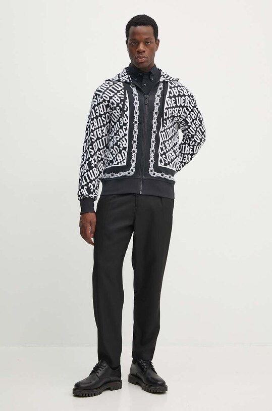 Бавовняна кофта Versace Jeans Couture 77GAIE08.CF20E чорний AW24