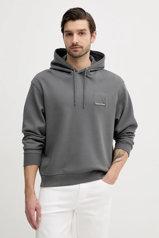 Суичър Armani Exchange еластичен сив 6DZMJB.ZJNKZ