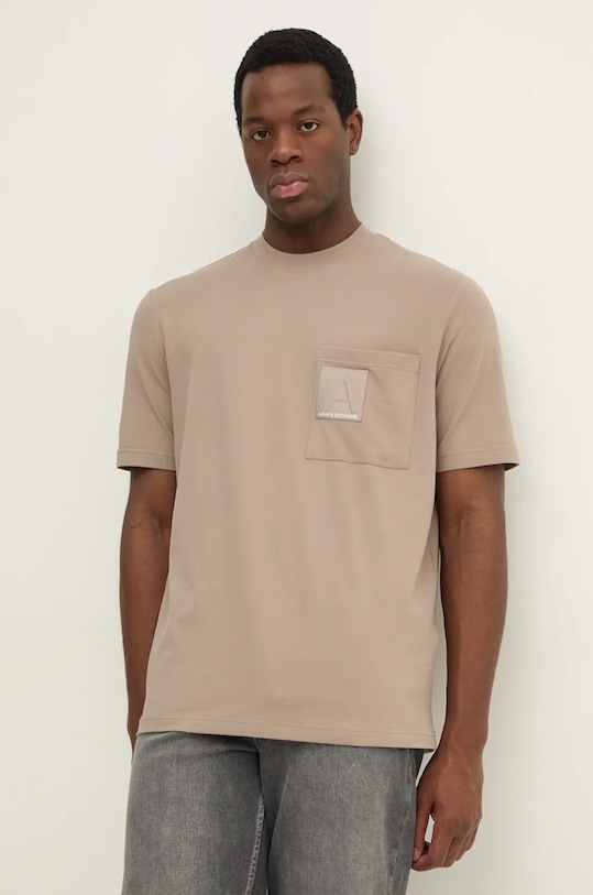 Armani Exchange tricou uni bej 6DZMJC.ZJXHZ