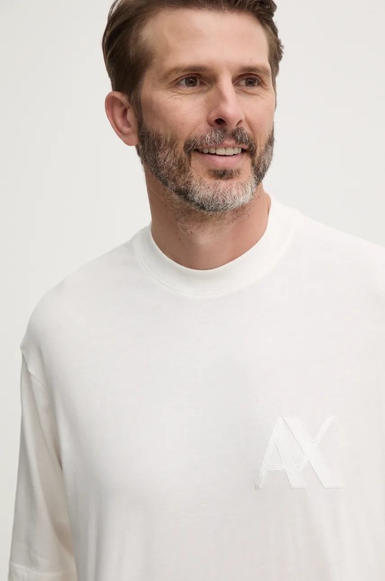 Bavlnené tričko Armani Exchange biela 6DZMJF.ZJLFZ