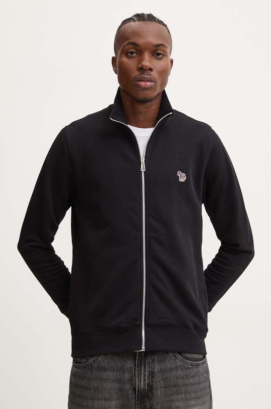 Pamučna dukserica PS Paul Smith bez uzorka crna M2R.136T.KZEBRA