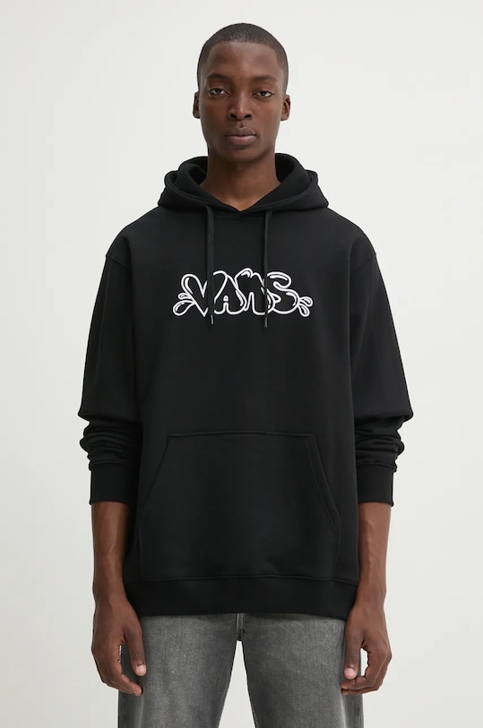 Vans bluza bawełniana aplikacja czarny VN000HPPBLK1