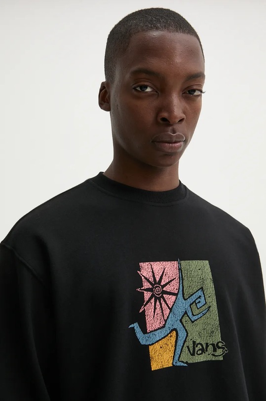 Vans hanorac de bumbac negru VN000HPRBLK1