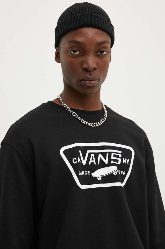 Pamučna dukserica Vans crna VN000JSHBLK1