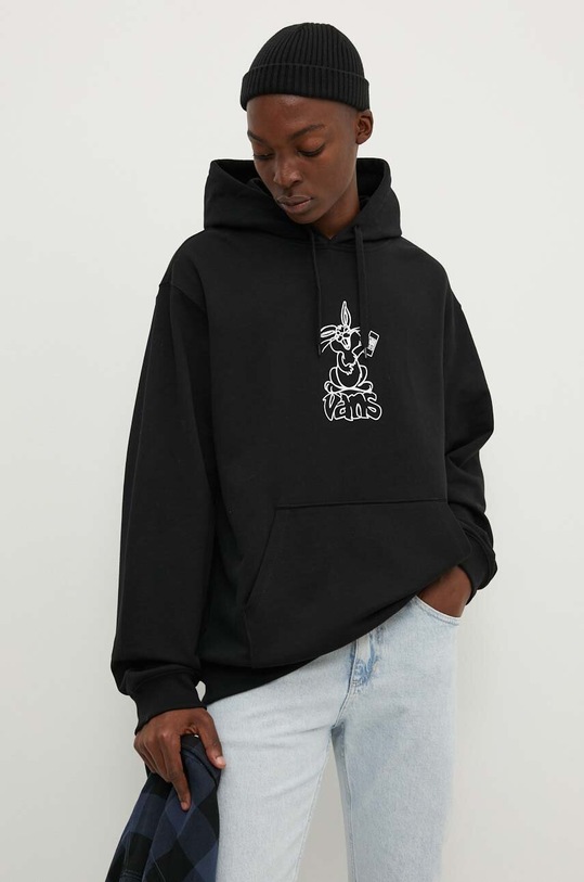 Bavlnená mikina Vans bavlna čierna VN000JE7BLK1