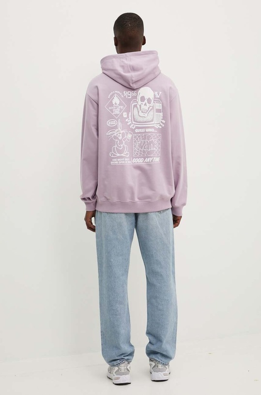 Bavlnená mikina Vans fialová VN000JE7D451
