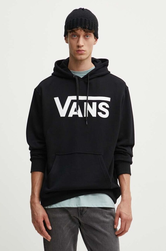 Bavlnená mikina Vans čierna VN000HNXBLK1