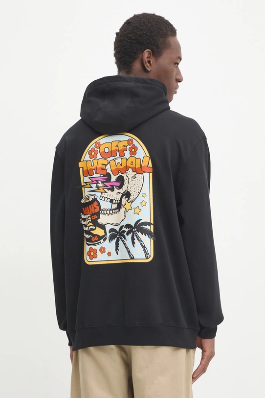 Vans hanorac de bumbac print negru VN000KHYBLK1