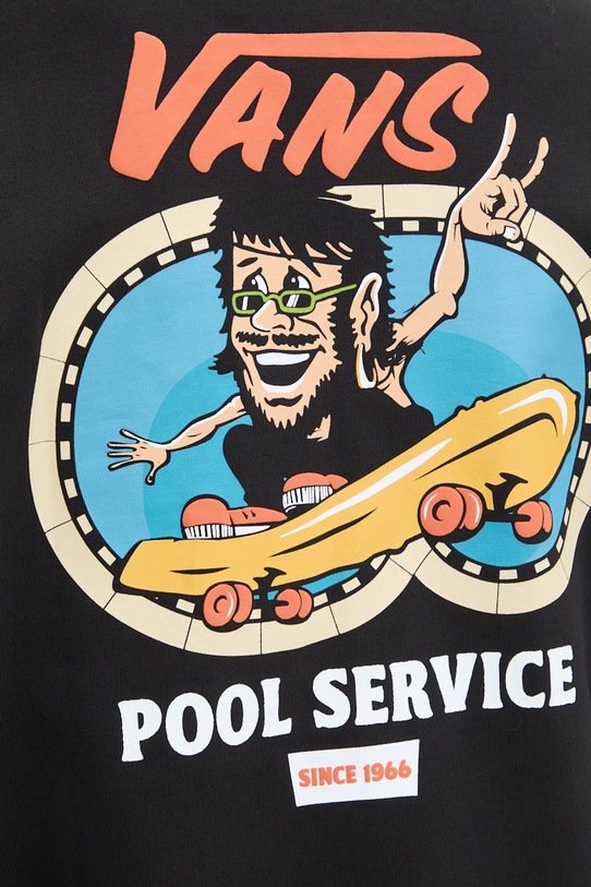 Bavlnená mikina Vans VN000KTRBLK1 čierna