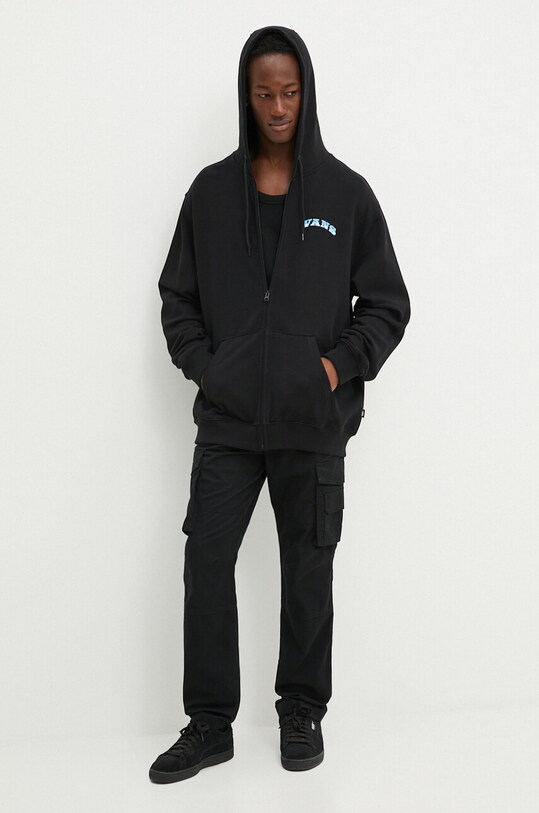 Bavlnená mikina Vans VN000KJ1BLK1 čierna AW24