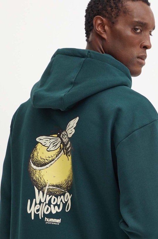 Hummel bluza z kapturem zielony 226081