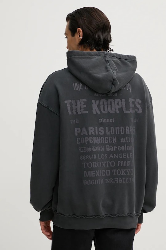 Дрехи Памучен суичър The Kooples HSWE29023K сив